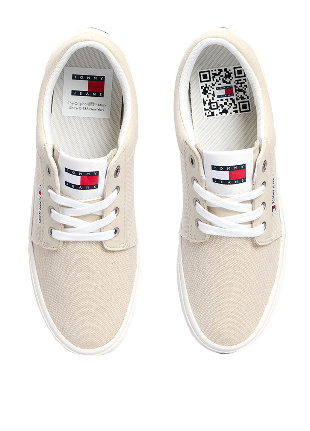 Бежевые кеды Tommy Jeans