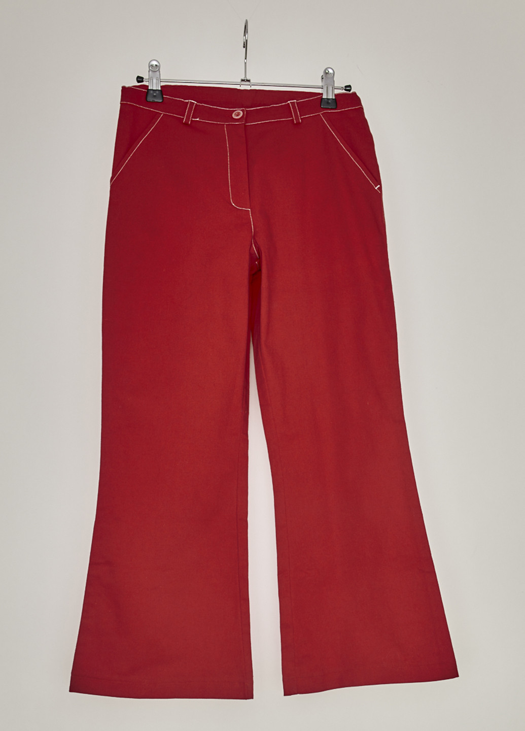 Красные кэжуал демисезонные клеш брюки Marasil
