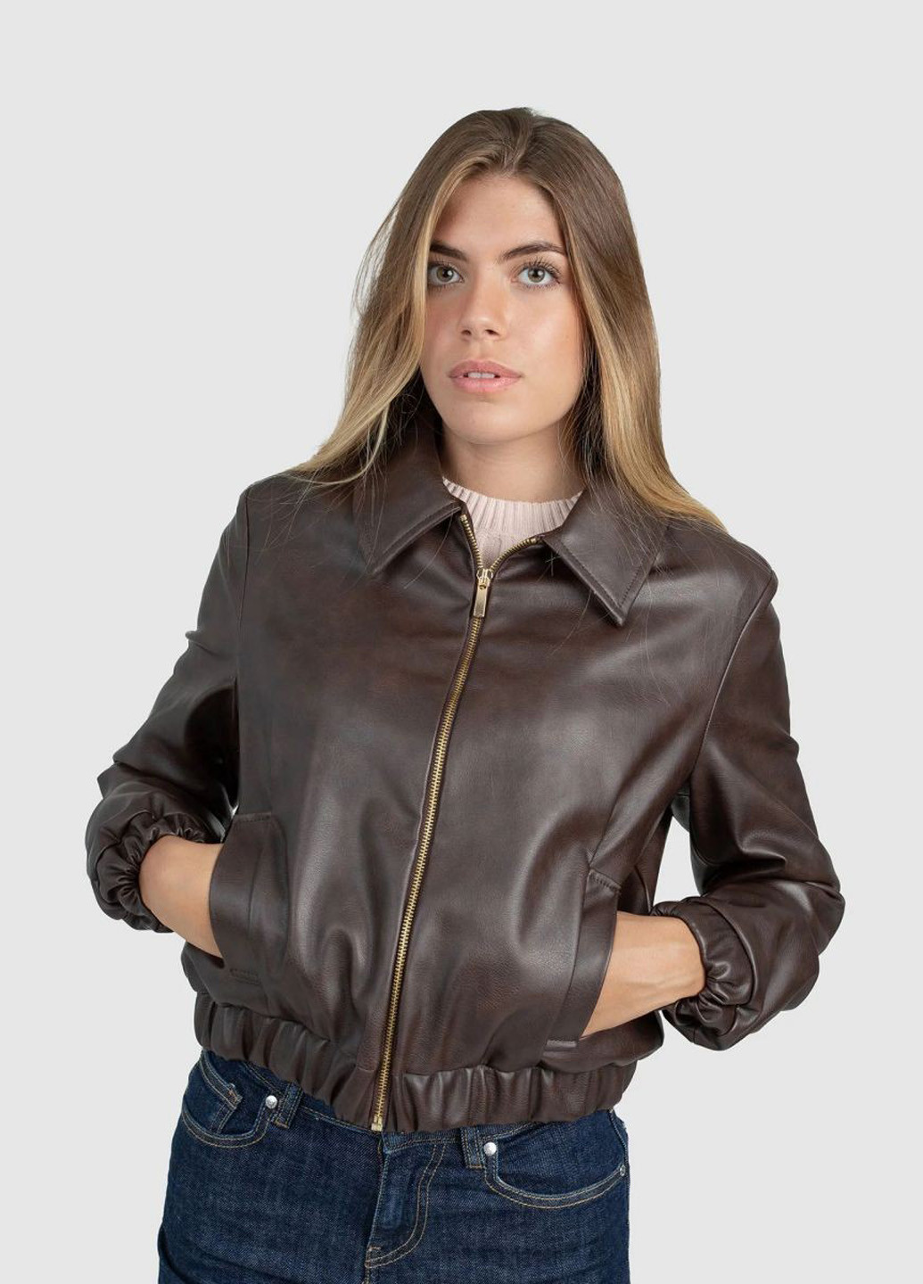 Коричневая демисезонная куртка Only