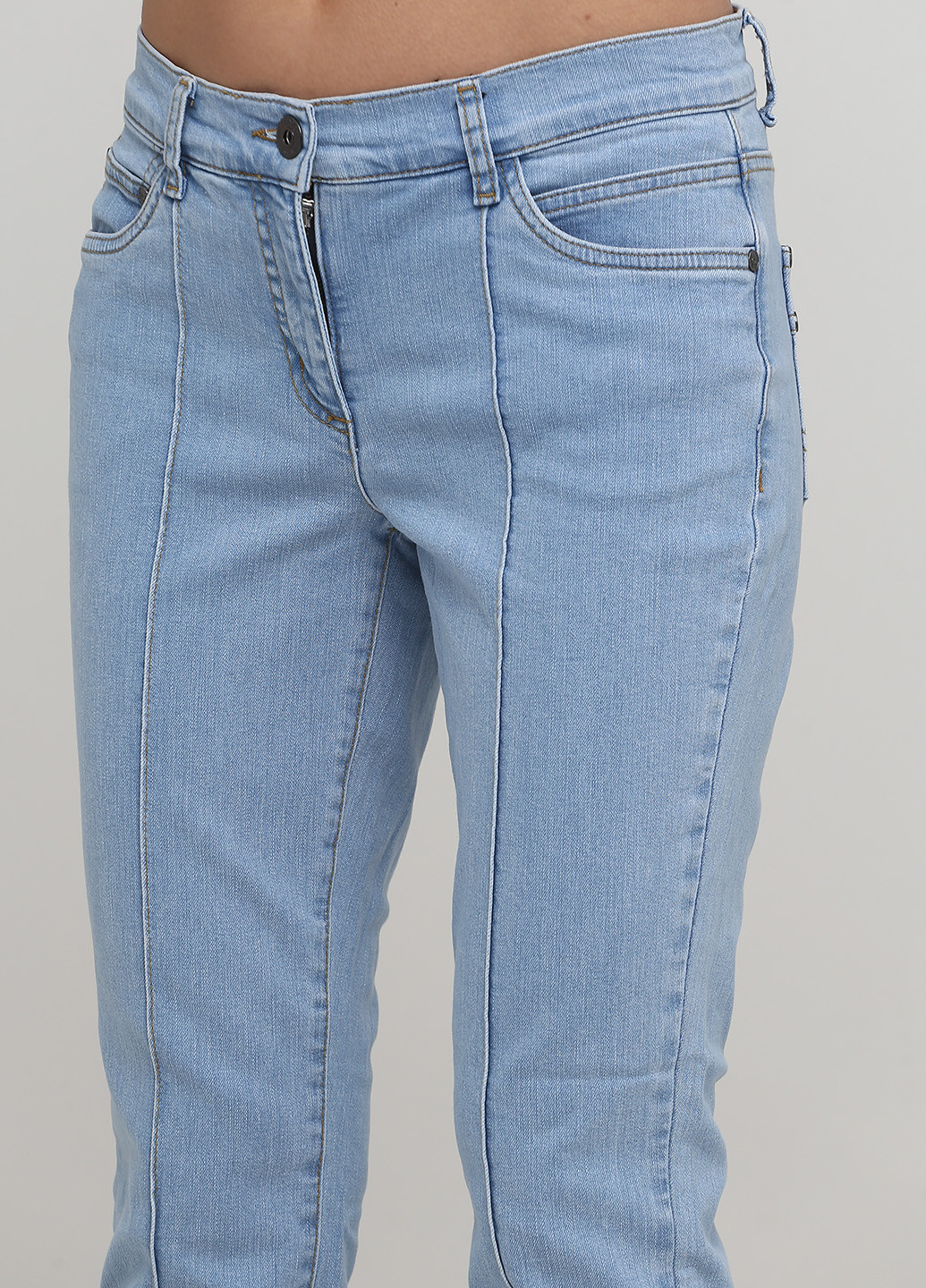 Голубые демисезонные зауженные, укороченные джинсы B.C. Best Connections