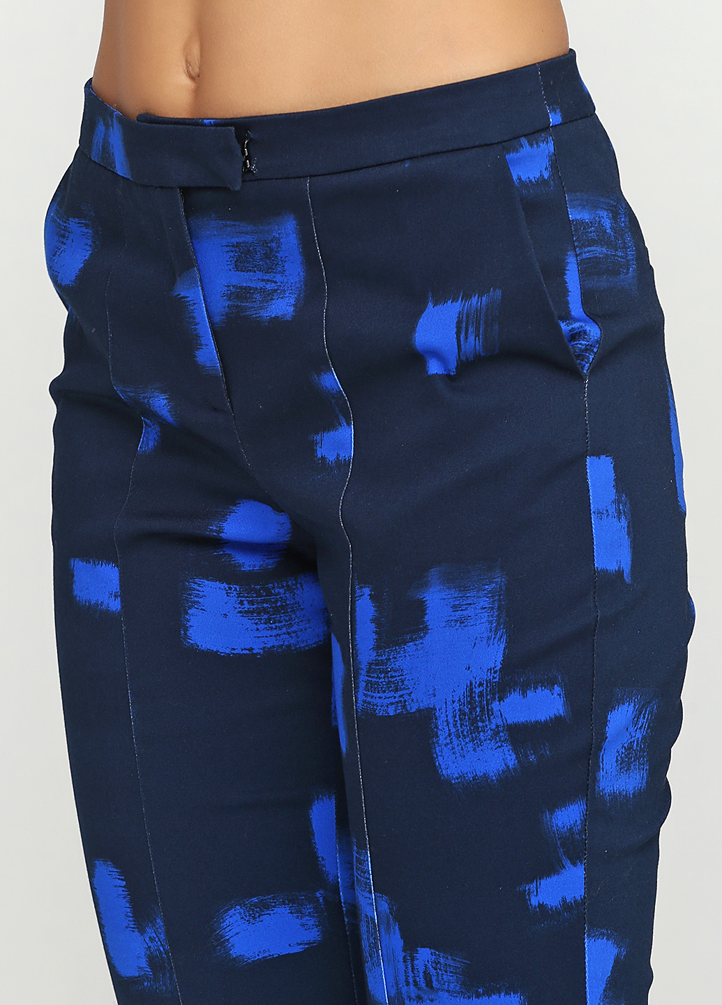 Темно-синие кэжуал демисезонные зауженные брюки Chacok