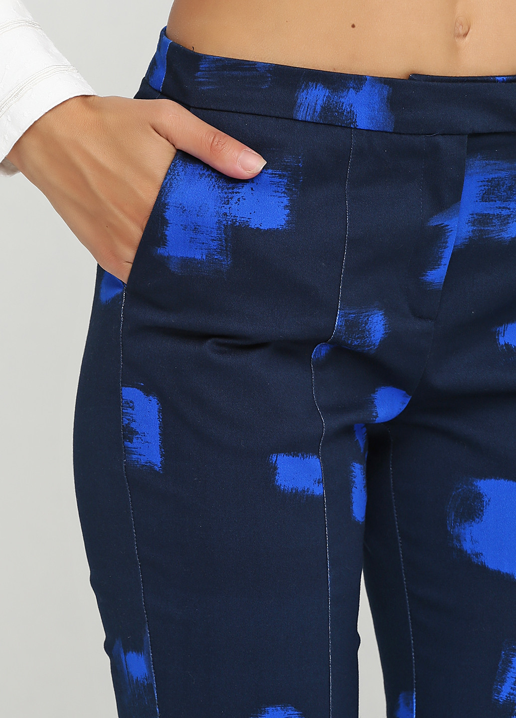 Темно-синие кэжуал демисезонные зауженные брюки Chacok