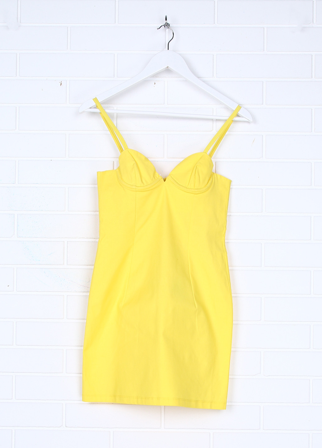 Желтое коктейльное платье Fiorucci однотонное
