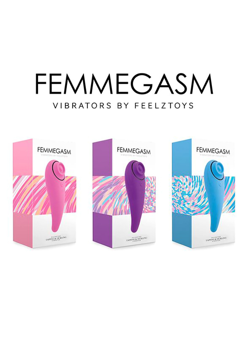 Пульсатор для клитора плюс вибратор - FemmeGasm Tapping & Tickling Vibrator Pink FeelzToys (254152261)