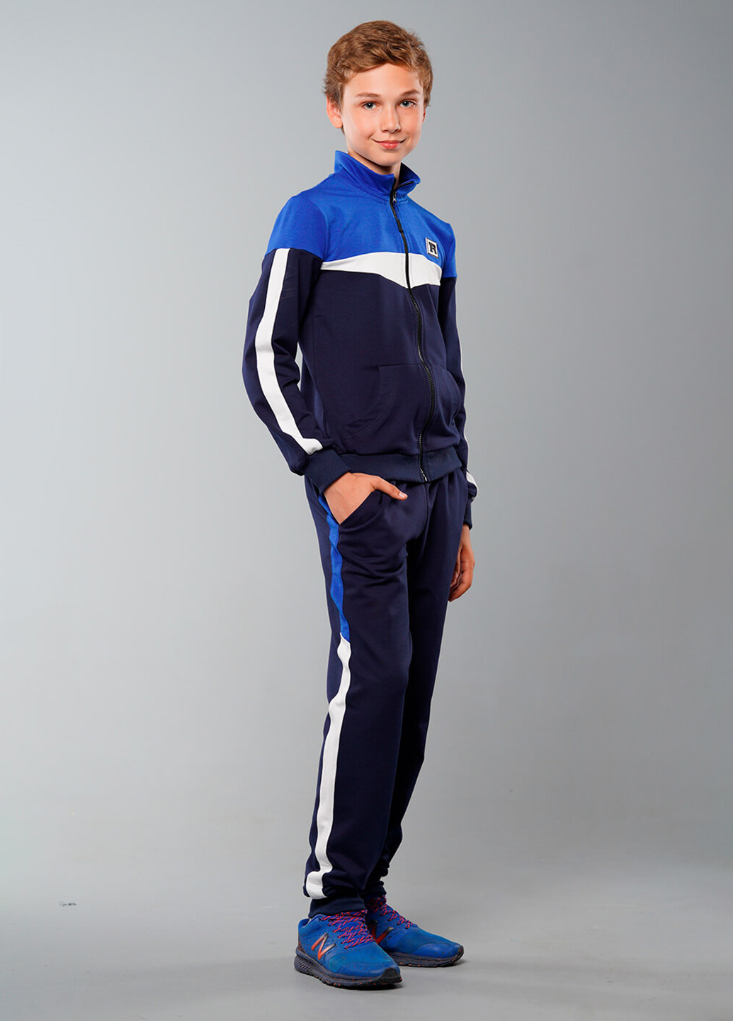 Синій демісезонний спортивний костюм з логотипом Sinthia (192445520)