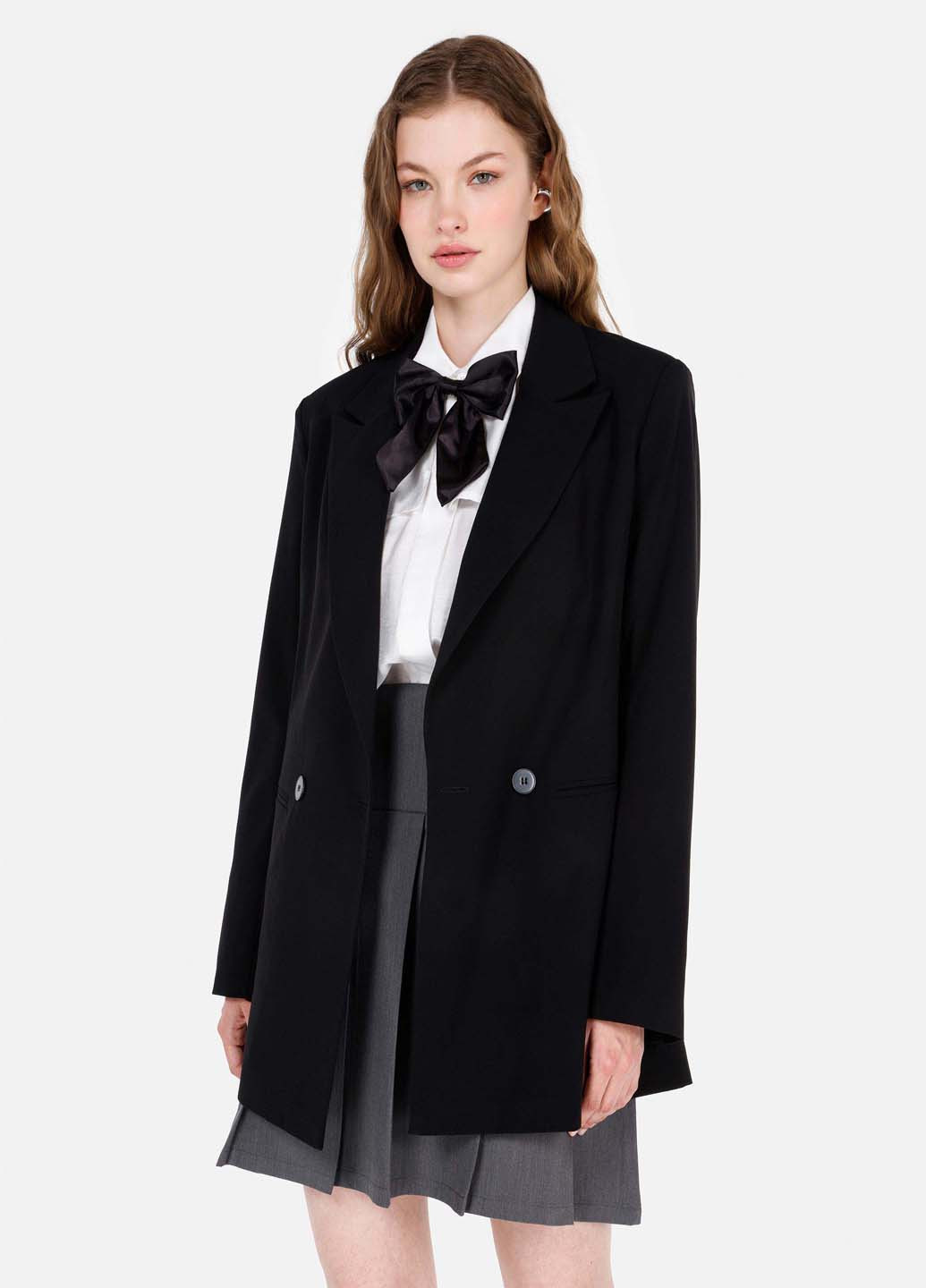 Черный женский жакет Colin's однотонный - демисезонный