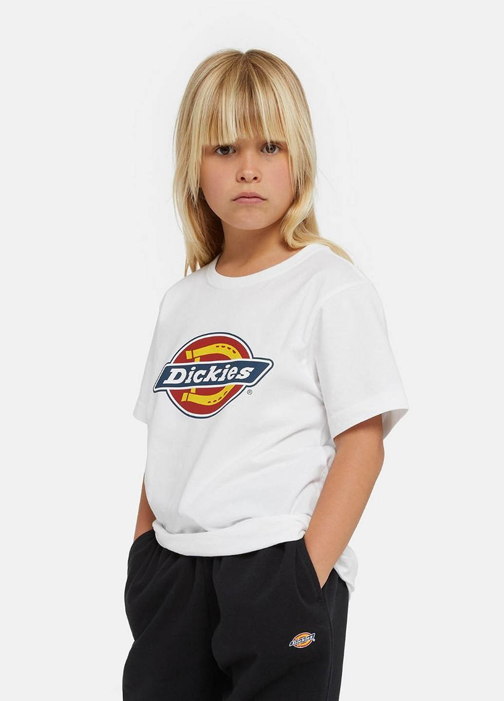 Белая летняя футболка Dickies