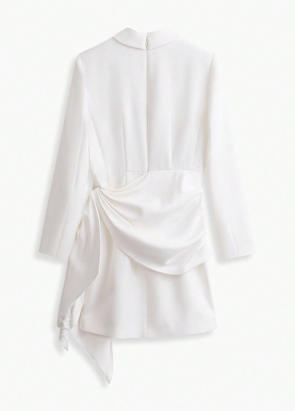 Белое кэжуал платье платье-жакет SHEIN однотонное