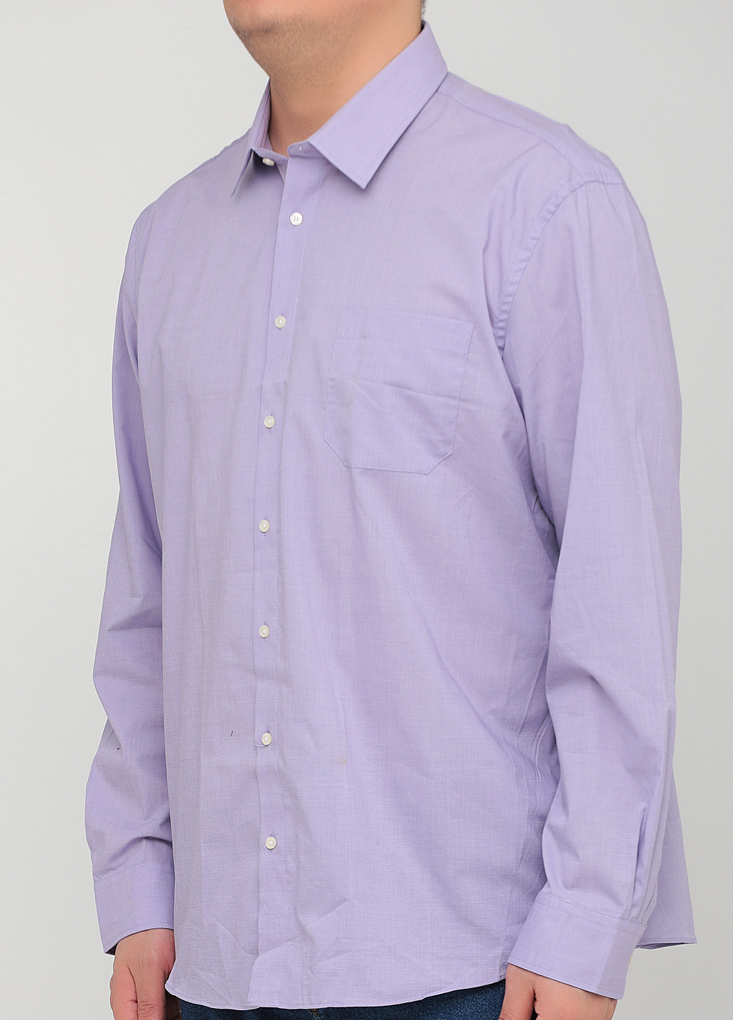 Светло-фиолетовая кэжуал рубашка однотонная C&A