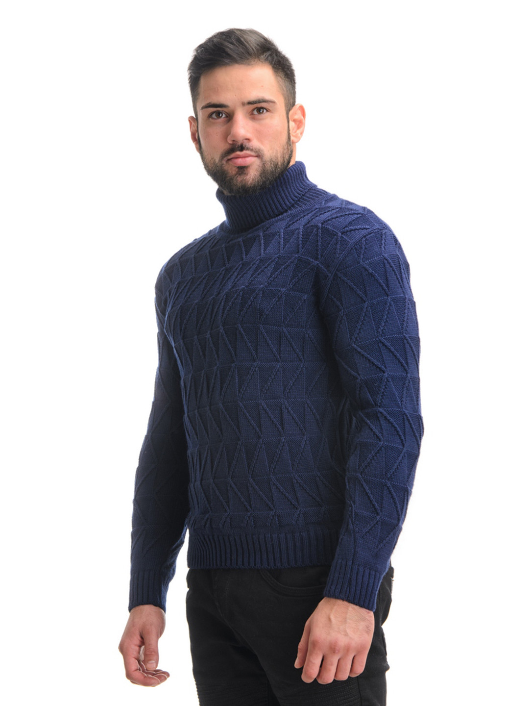 Темно-синій демісезонний свитер SVTR