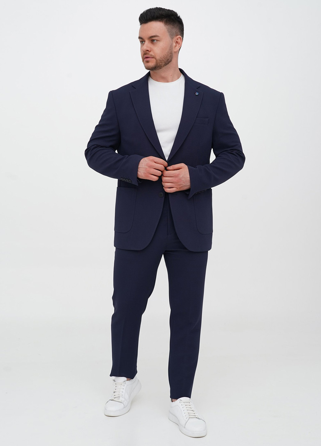 Синій демісезонний костюм (піджак, штани) брючний Trend Collection