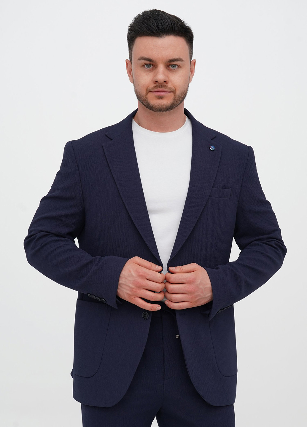 Синій демісезонний костюм (піджак, штани) брючний Trend Collection