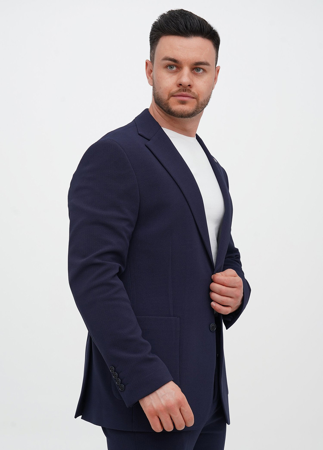 Синій демісезонний костюм (піджак, штани) брючний Trend Collection