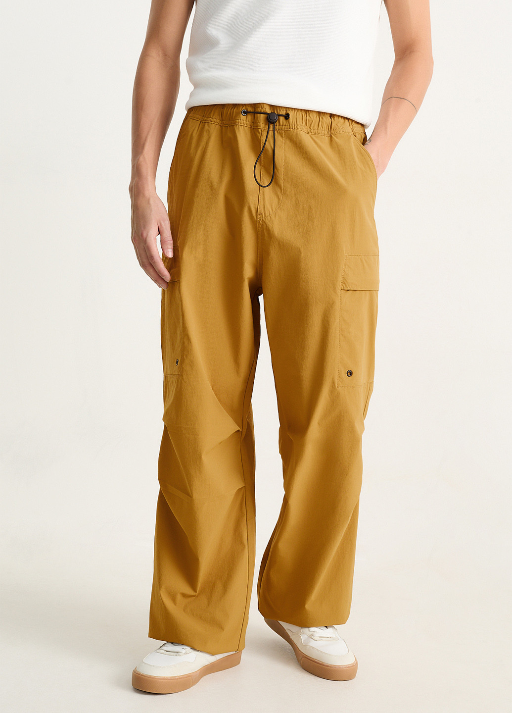 Горчичные кэжуал демисезонные прямые брюки C&A