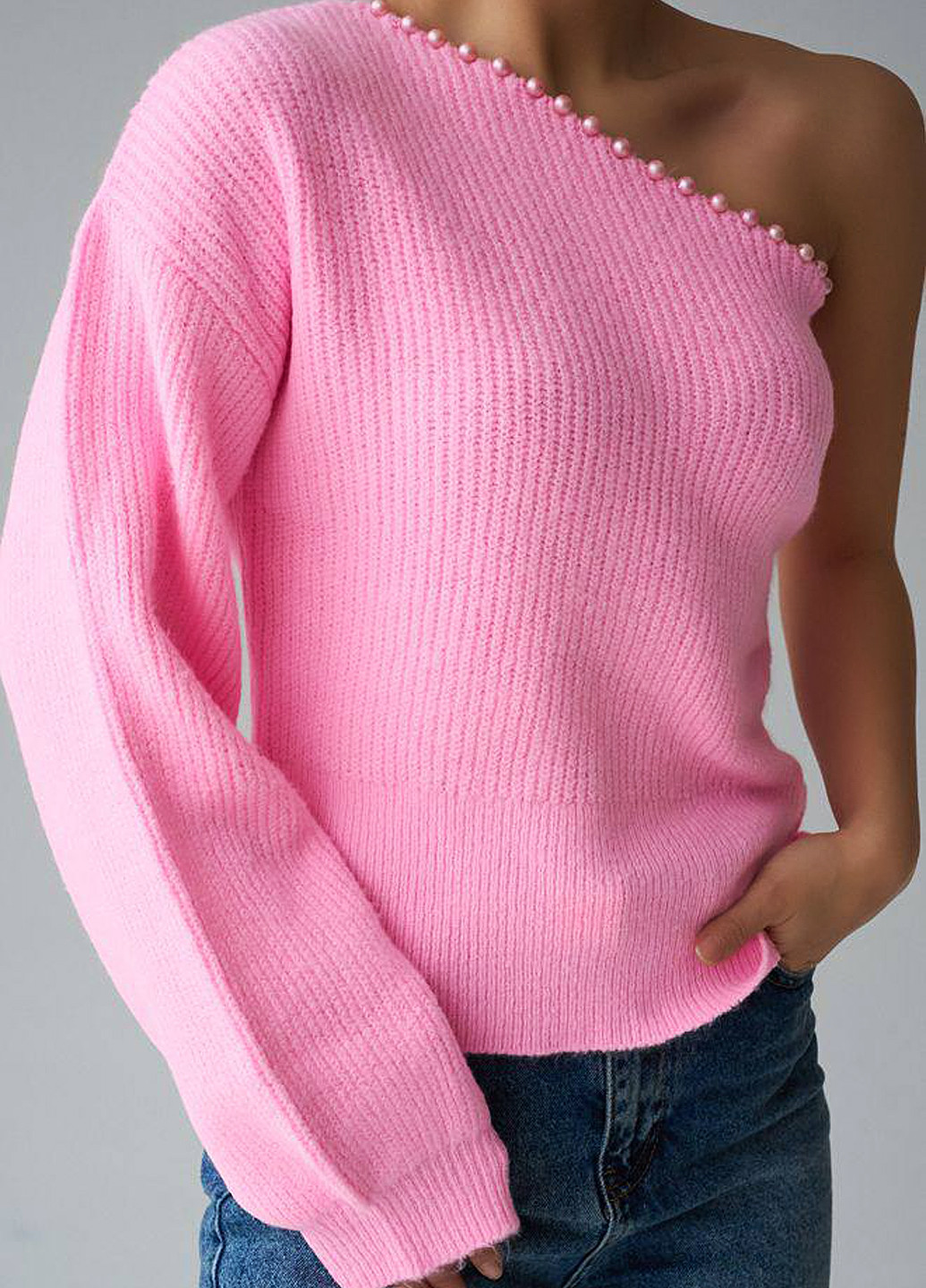 Розовый демисезонный демпер джемпер QU style