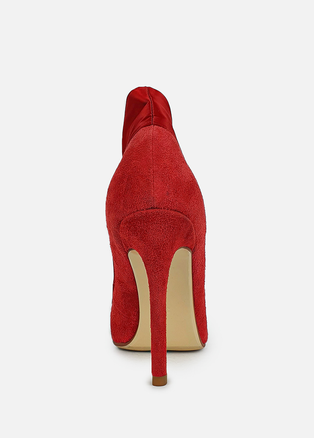 Туфлі червоні жіночі на високій шпильці замшеві Glossi лодочки (252654829)