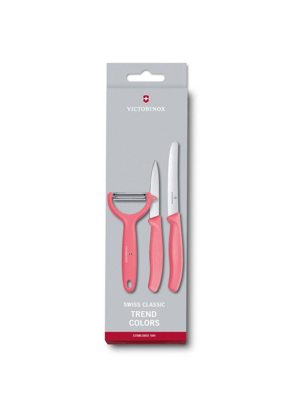 Набор ножей SwissClassic Paring Set 3 шт Tomato and Kiwi Red (6.7116.33L12) Victorinox красные,