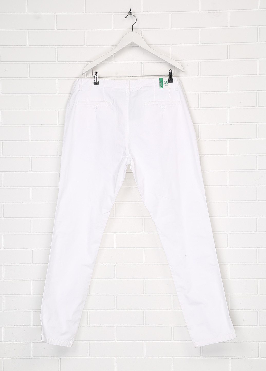 Джинси United Colors of Benetton слім однотонні білі джинсові бавовна