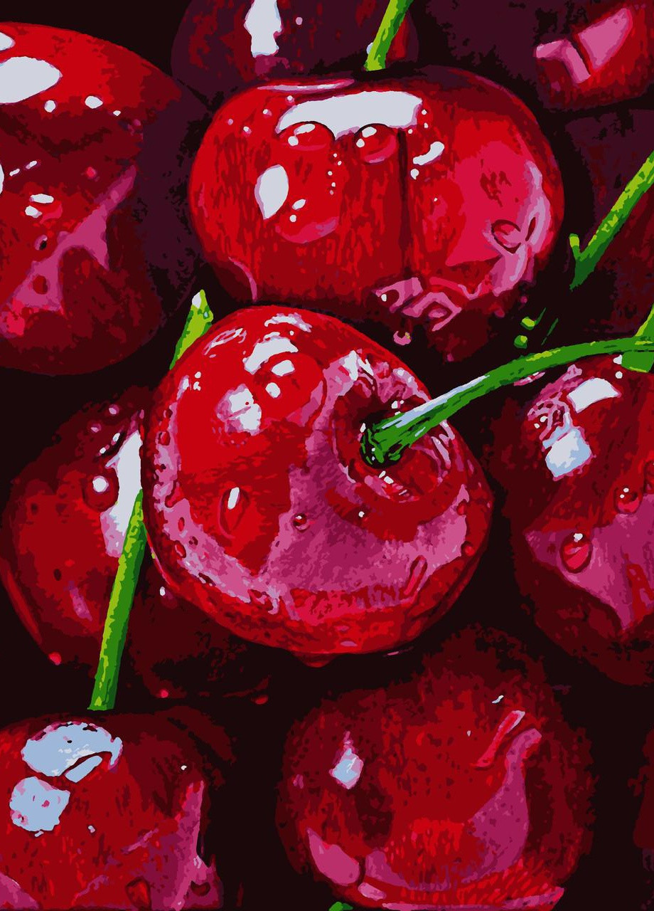 Картин по номерам "Сочная черешня" 40*50 см No Brand (254584062)