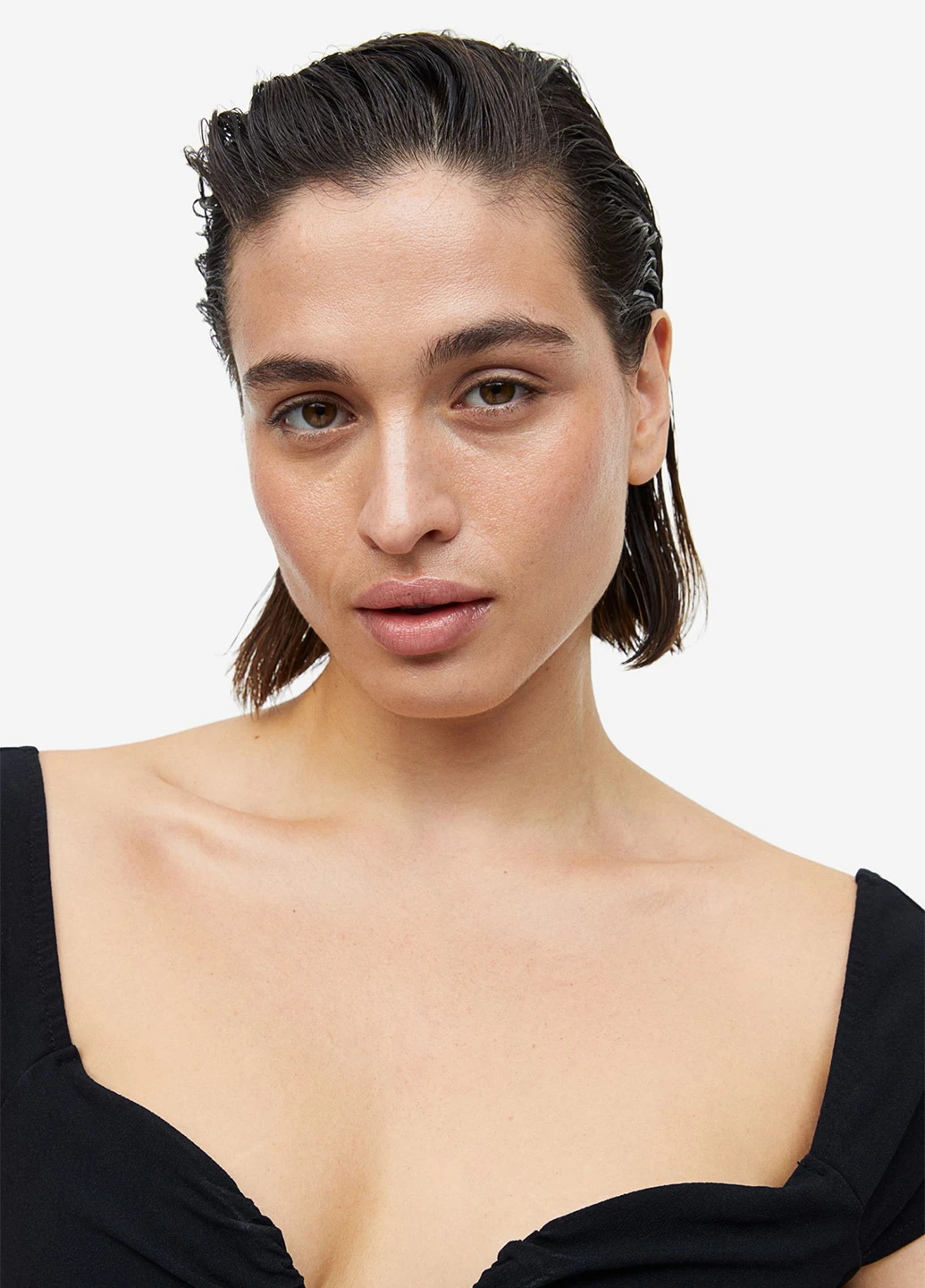 Черное кэжуал платье футляр H&M однотонное