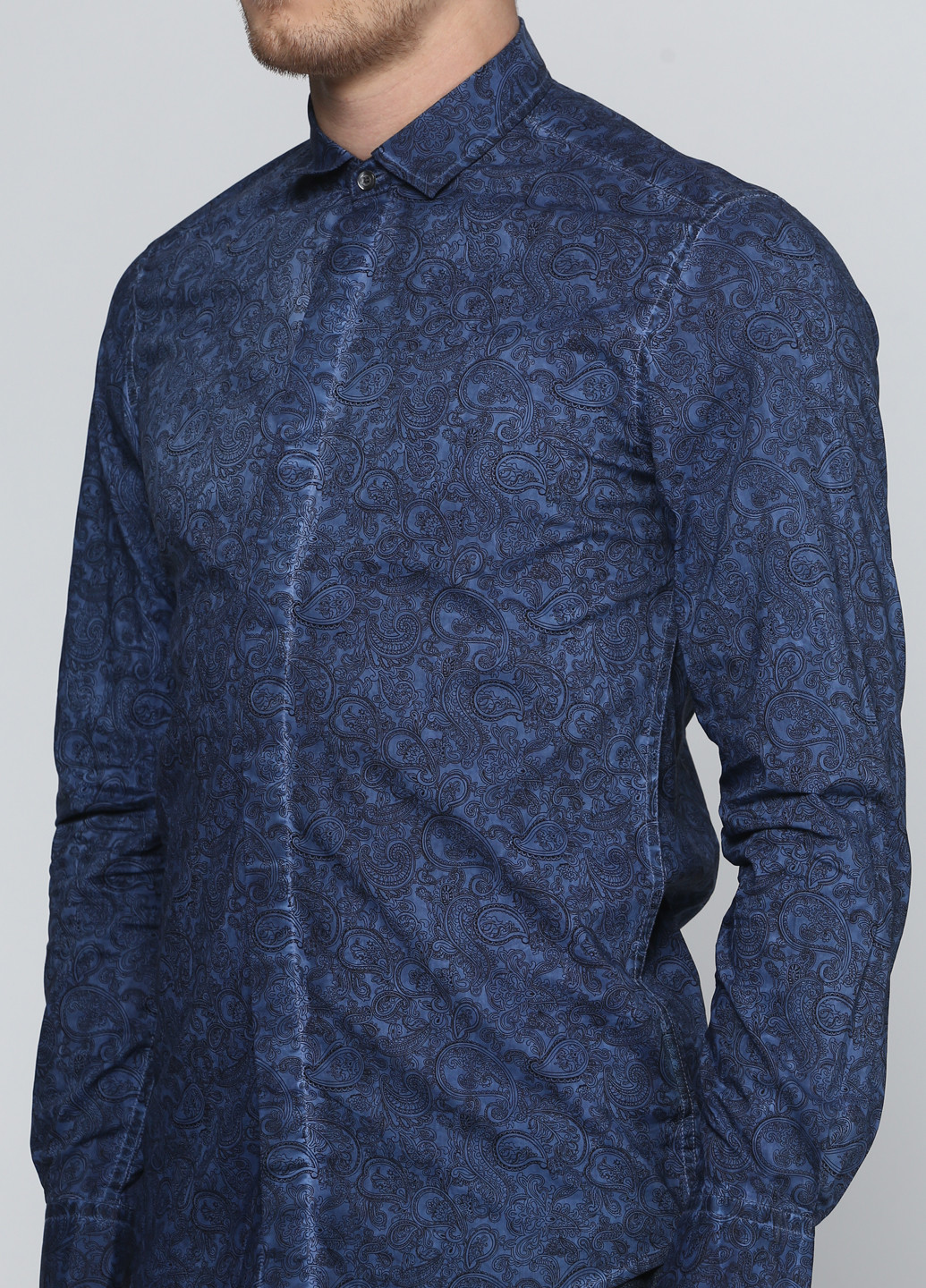 Синяя кэжуал рубашка турецкие огурцы Antony Morato
