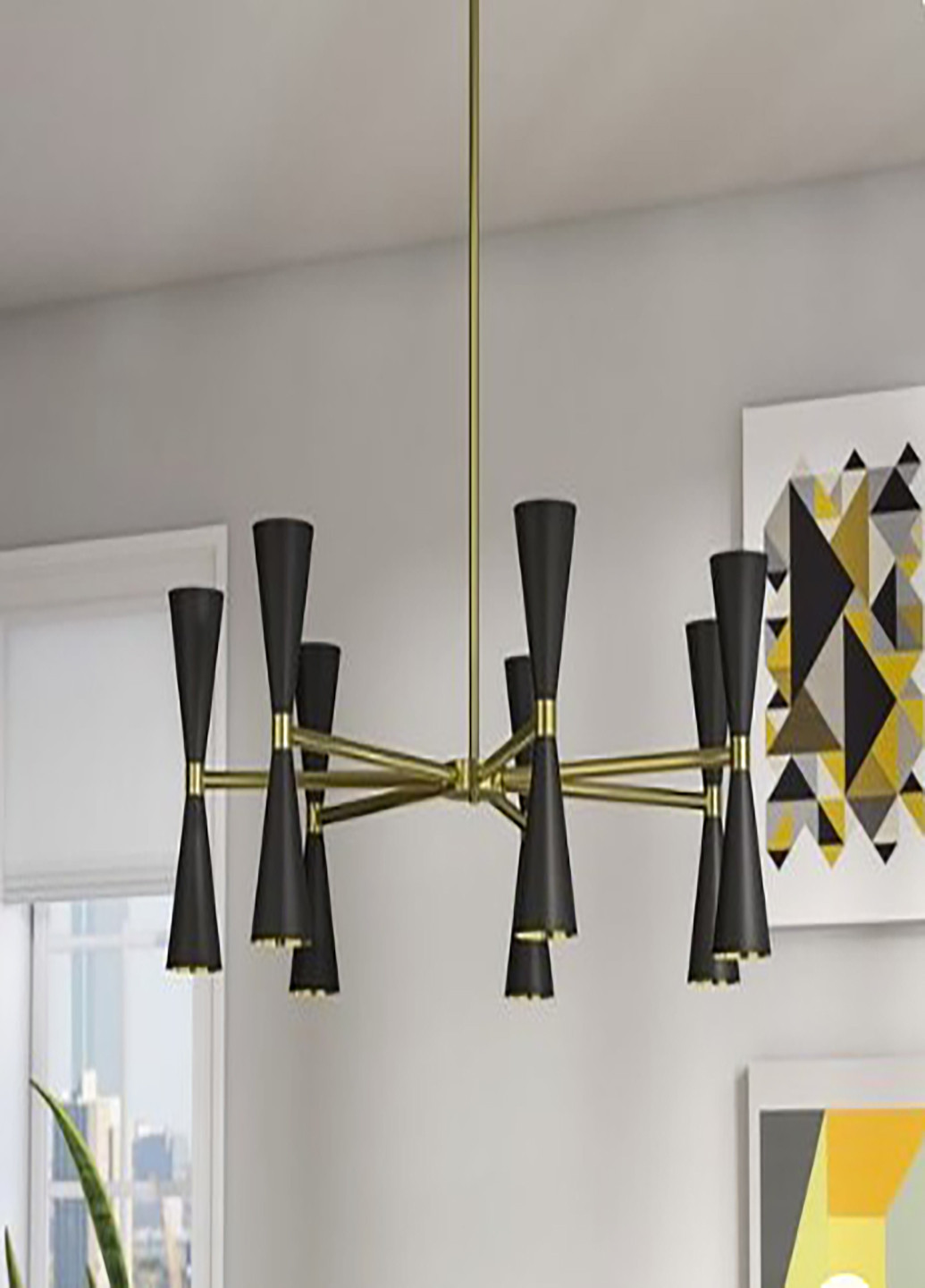 Люстра потолочная лофт подвесная BL-525S/16 E27 BK/G Brille (251290909)