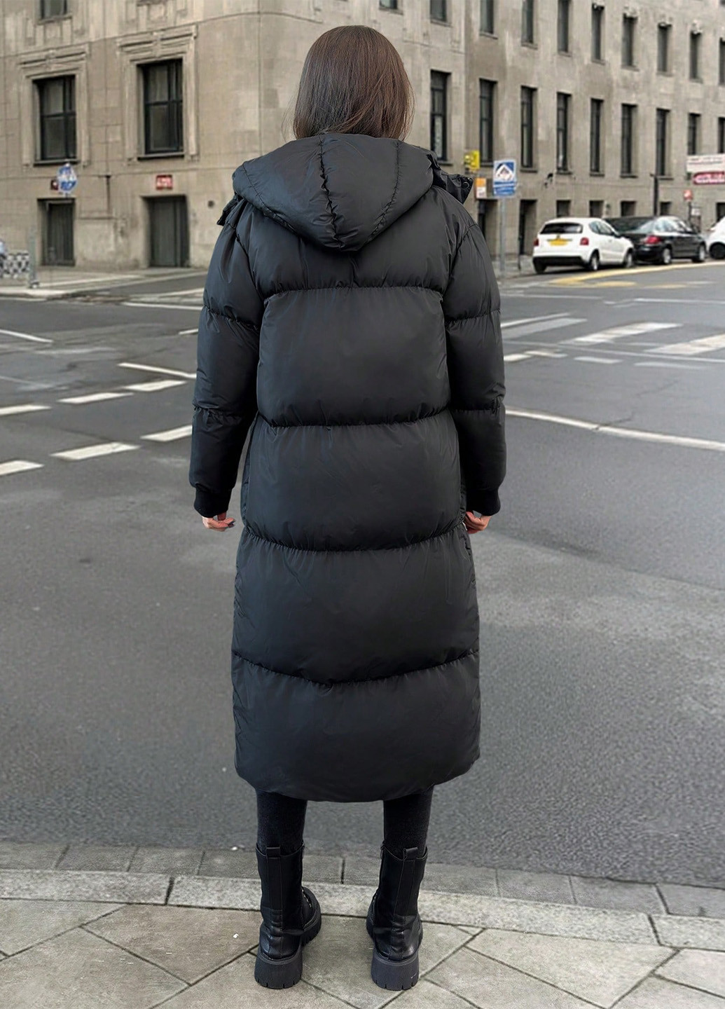 Черная зимняя куртка SHEIN