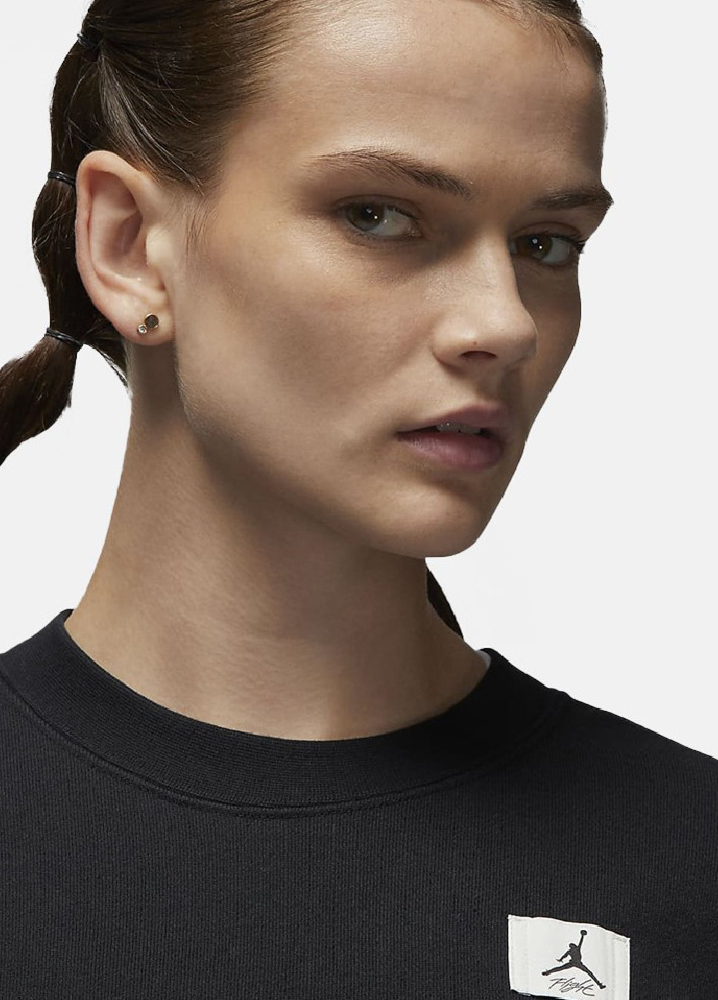 Чорний світшот dq4599-010 Jordan однотонний нашивки (314516916)
