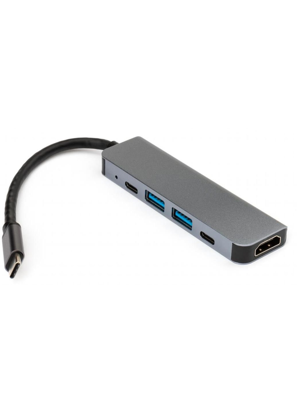 Концентратор Type-C to 4K HDMI+2*USB3.0+2*PD aluminium (VCPHTC5AL) Vinga (250125559)