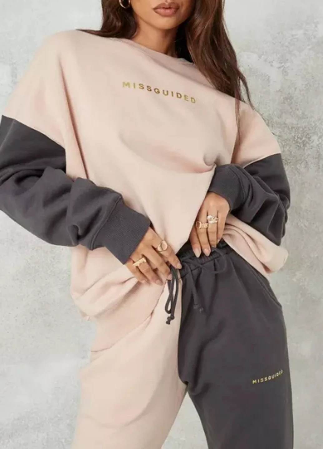 Комбінований світшот Missguided однотонний (219719483)