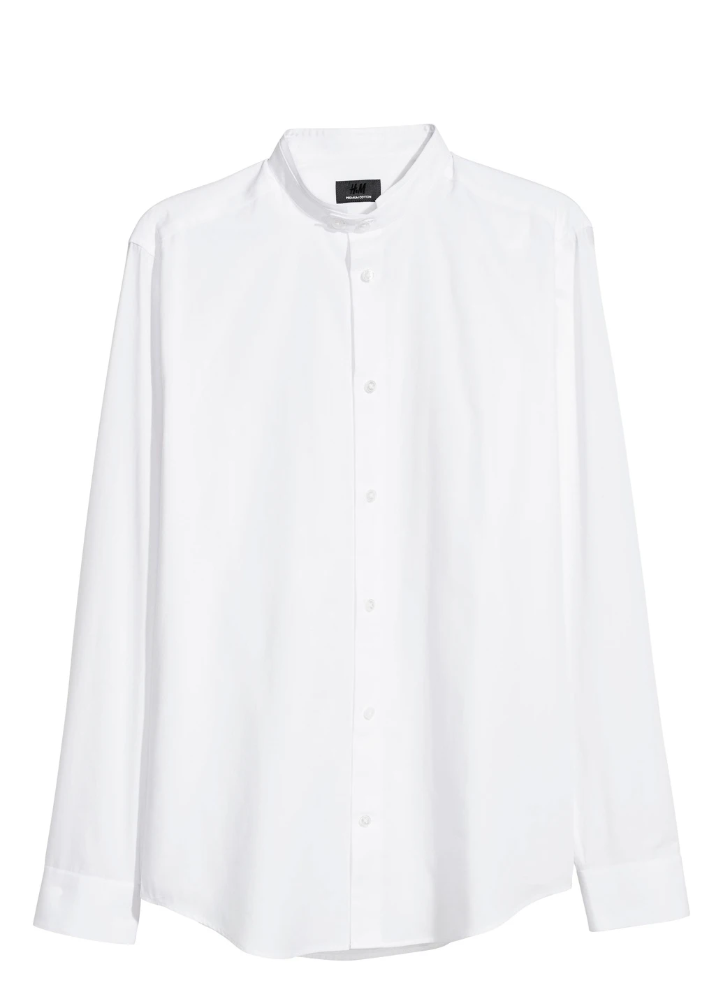 Белая рубашка однотонная H&M
