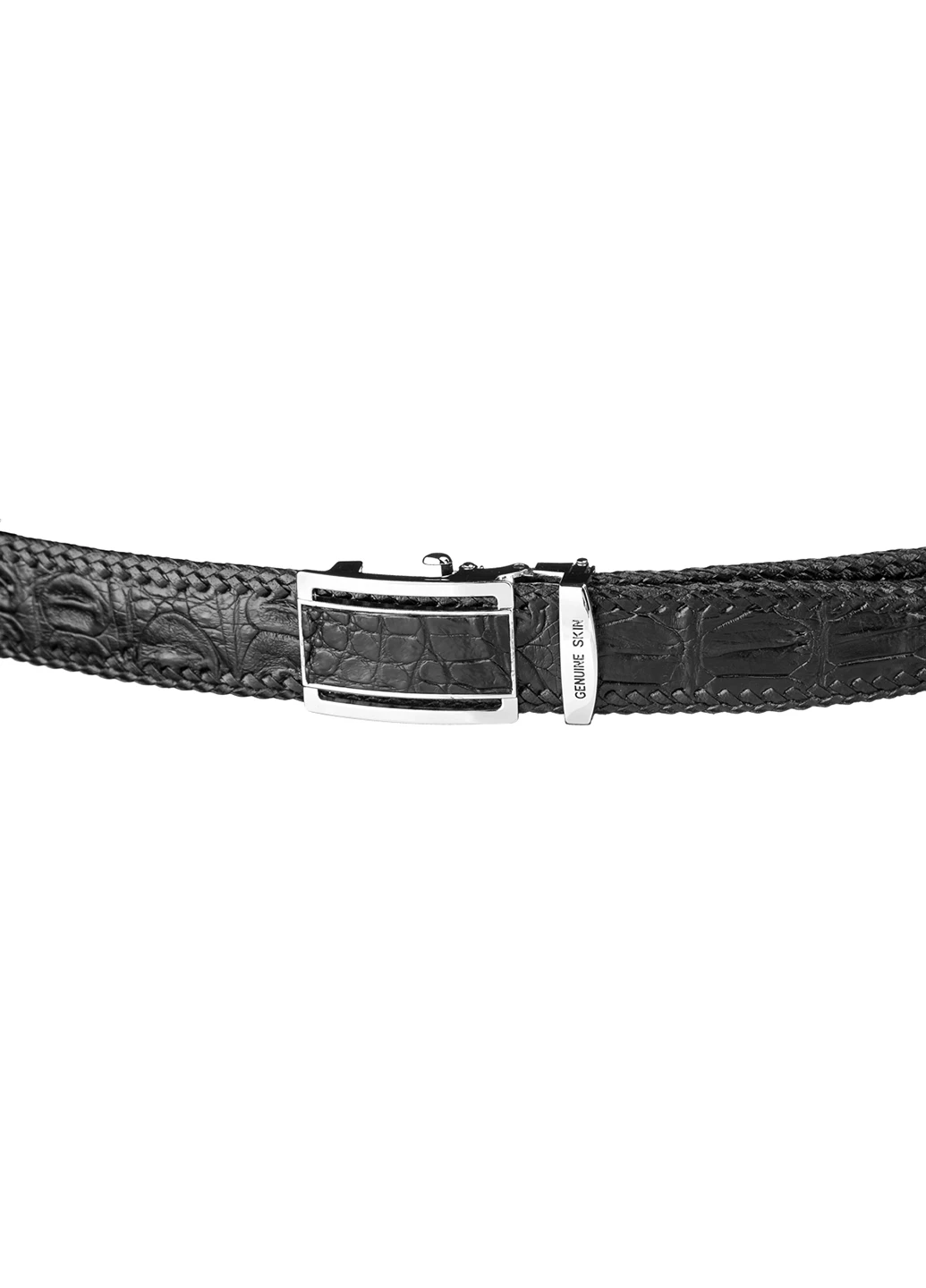 Чоловік шкіряний ремінь 3,7х120 см Crocodile leather (229461309)