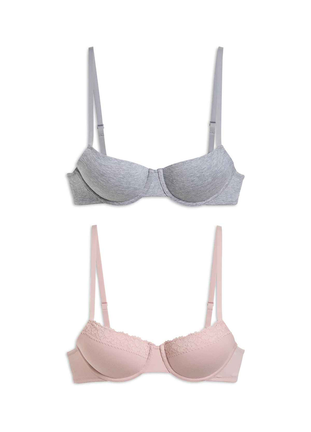 Світло-рожевий балконет бюстгальтер (2 шт.) C&A з кісточками бавовна