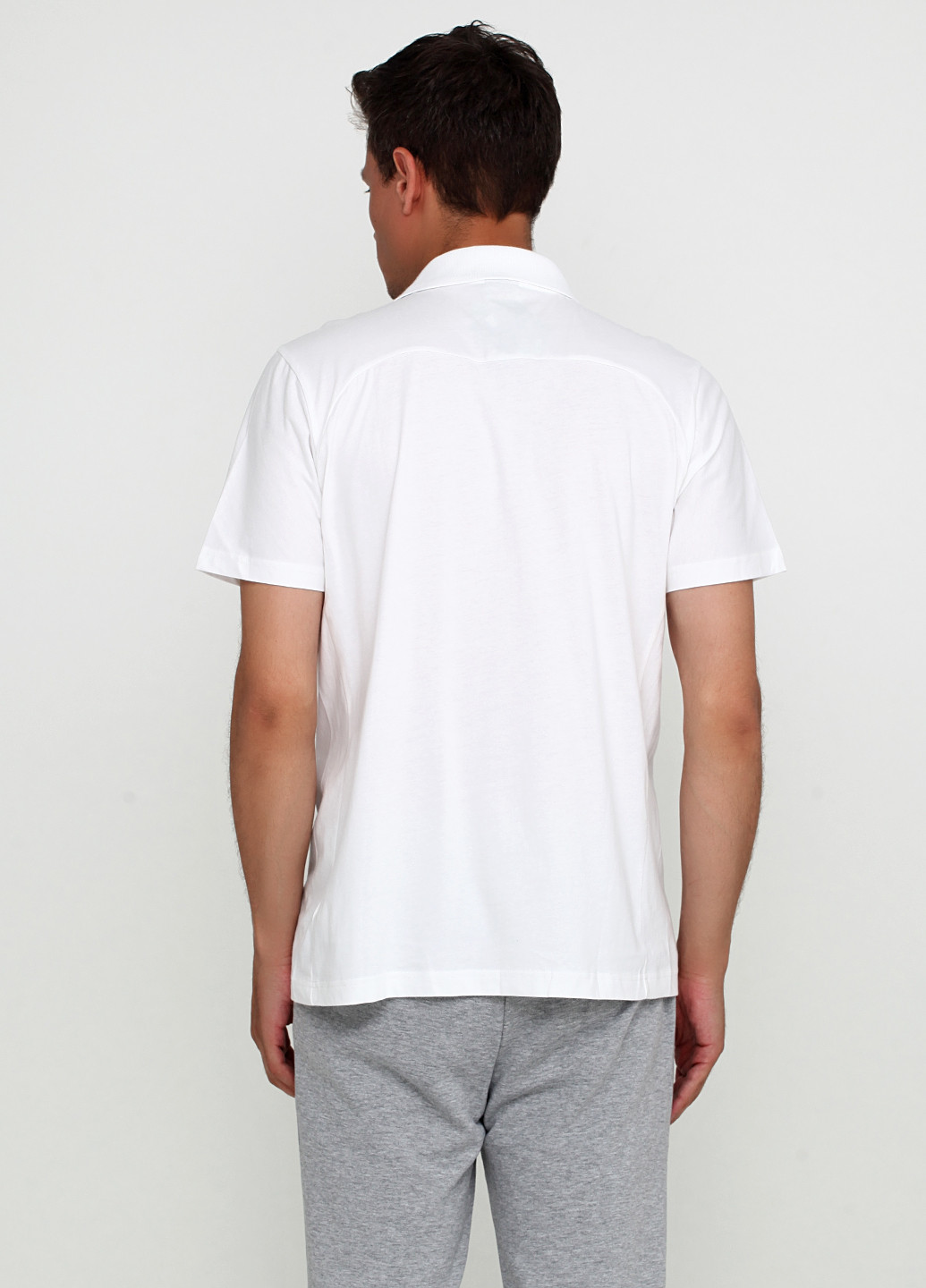 Белая футболка-поло для мужчин Puma с логотипом