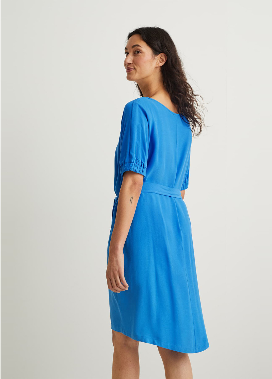 Світло-синя кежуал сукня C&A однотонна