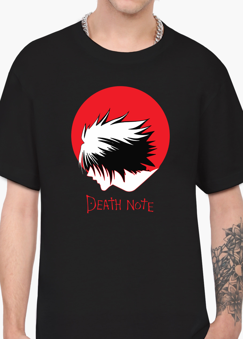 Чорна футболка чоловіча ел зошит смерті (death note) (9223-2653-1) xxl MobiPrint