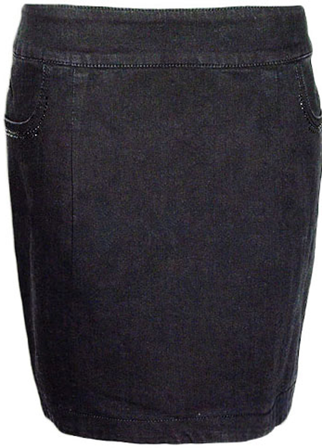 Черная кэжуал юбка Oodji мини