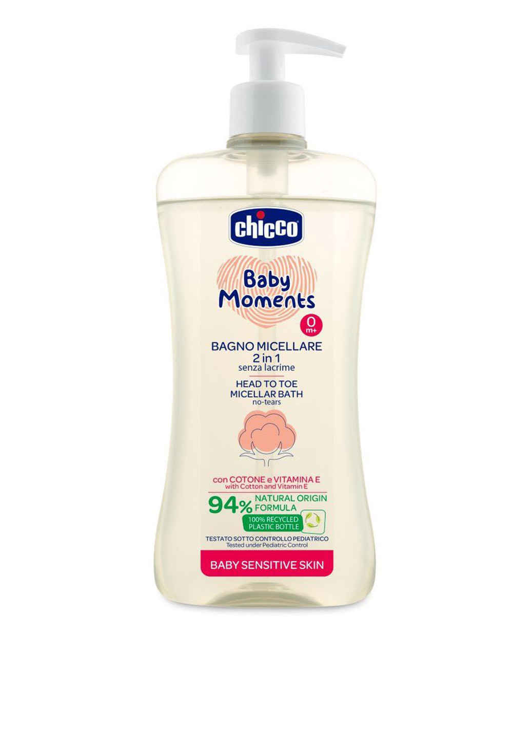 Шампунь-гель міцелярний Baby Moments Без сліз, 500 мл Chicco (256999622)