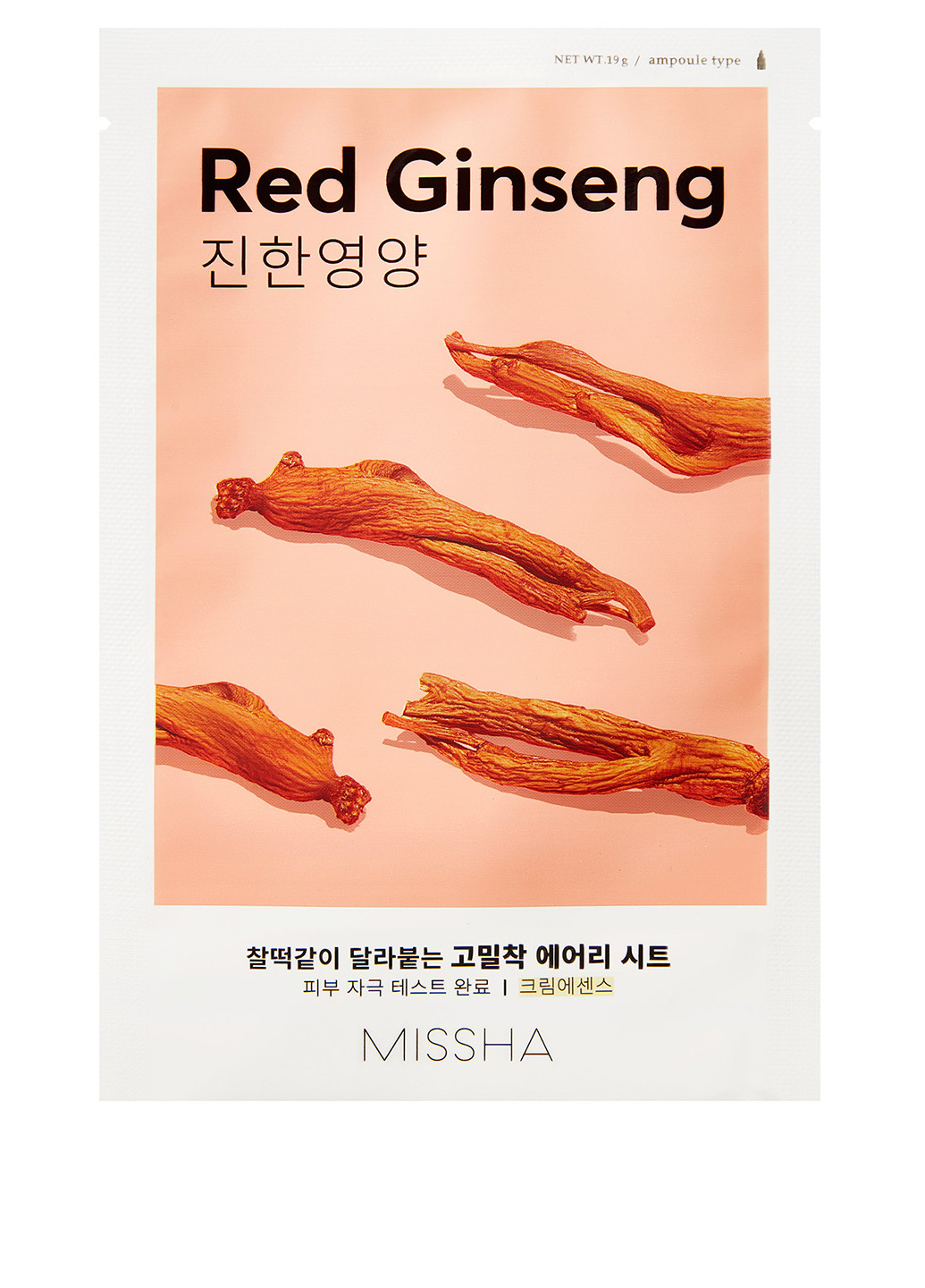 Маска для обличчя Airy Fit Sheet Red Ginseng, 1 шт. MISSHA (184345802)