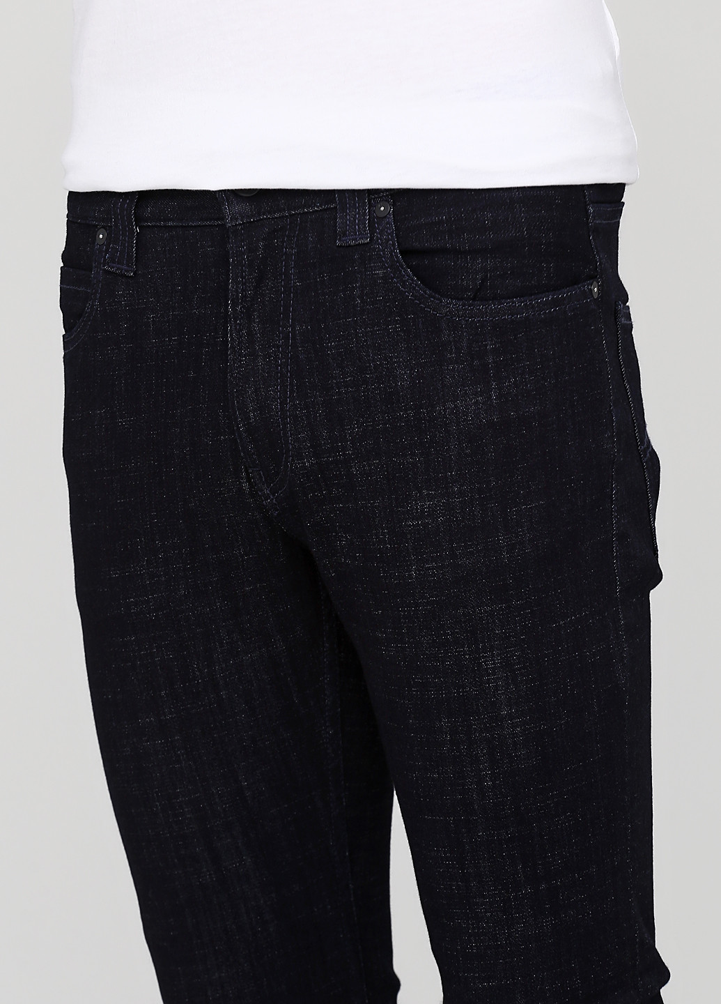 Темно-синие демисезонные зауженные джинсы Armani Jeans