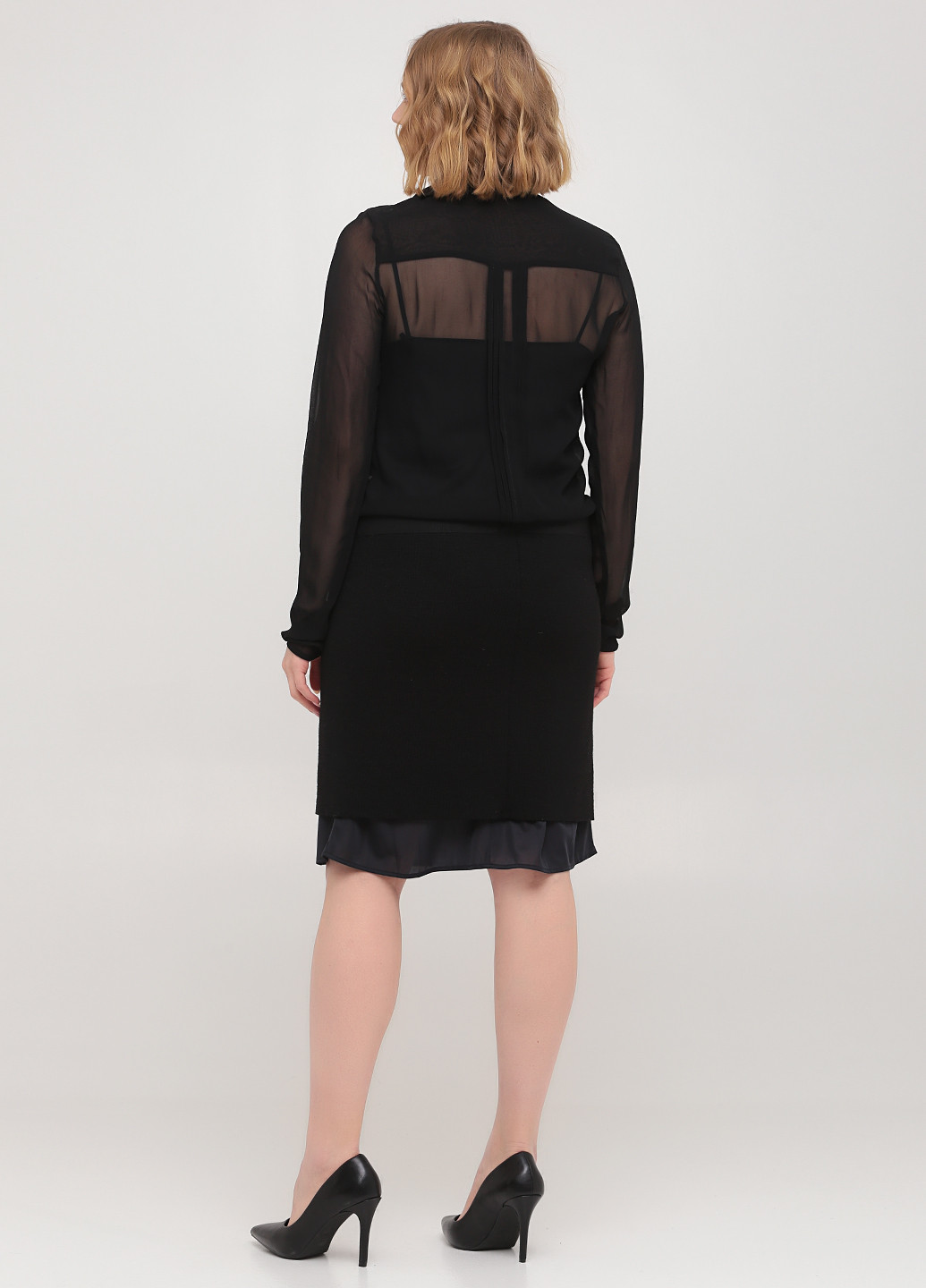 Чорна кежуал сукня сорочка Twin-Set однотонна