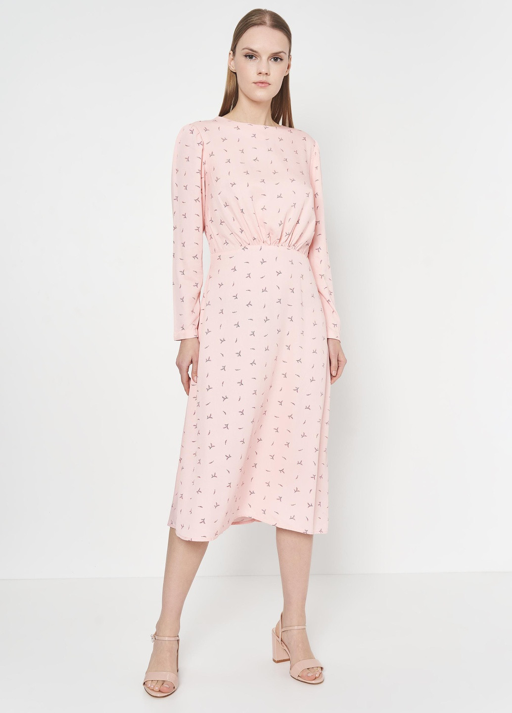 Рожева сукня демісезон,рожевий в візерунки, Suit'u