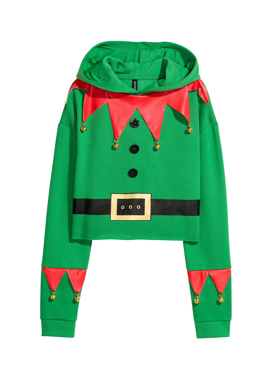 Маскарадный худи H&M рисунок зелёный карнавальный хлопок