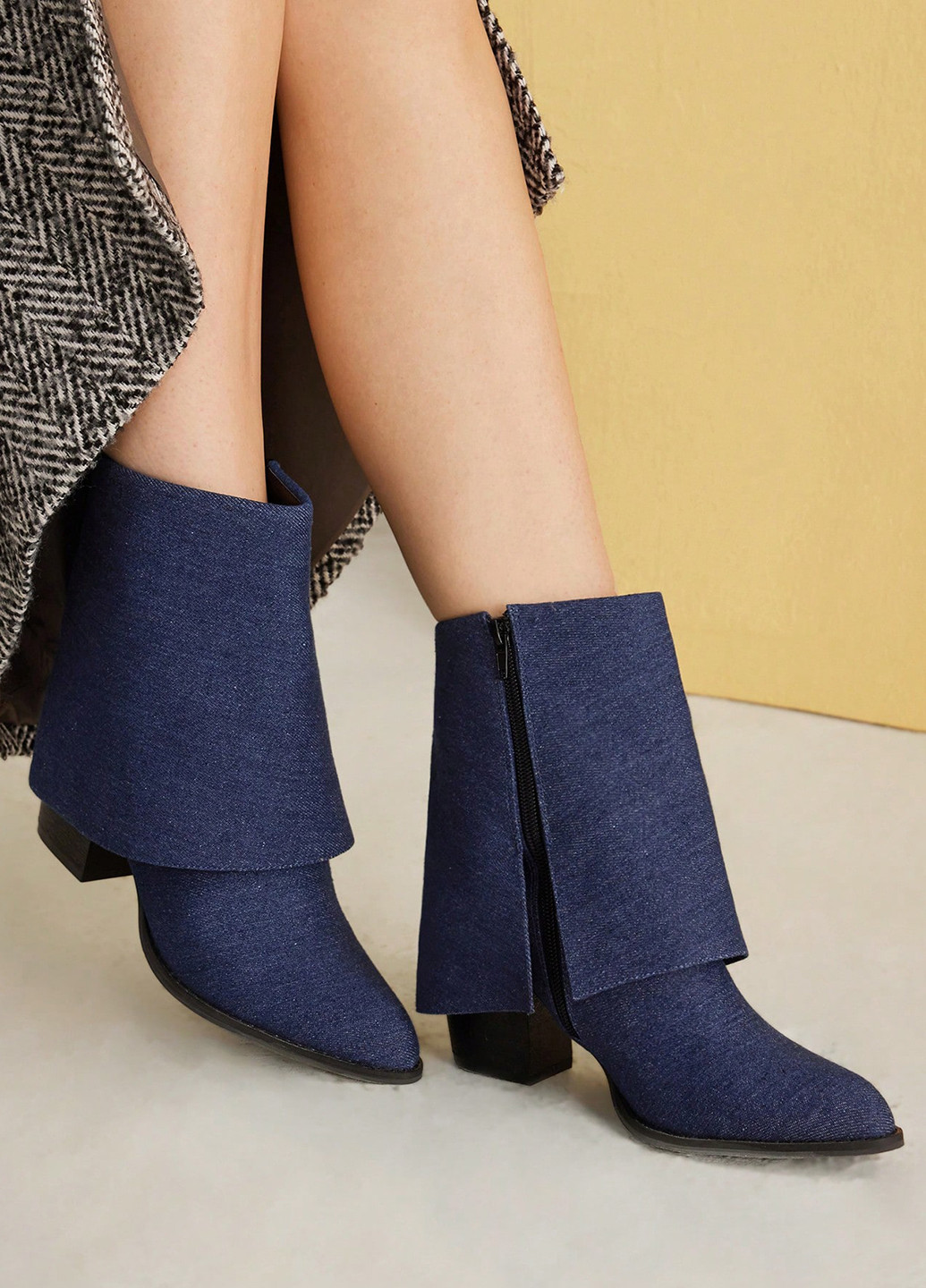 Синие демисезонная ботильоны SHEIN
