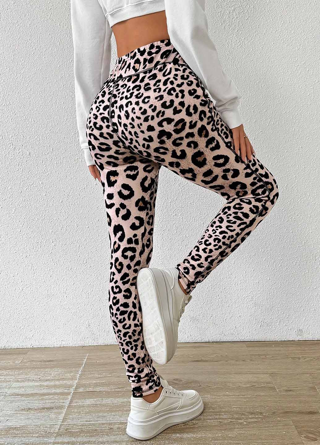 Бежевые зимние леггинсы SHEIN