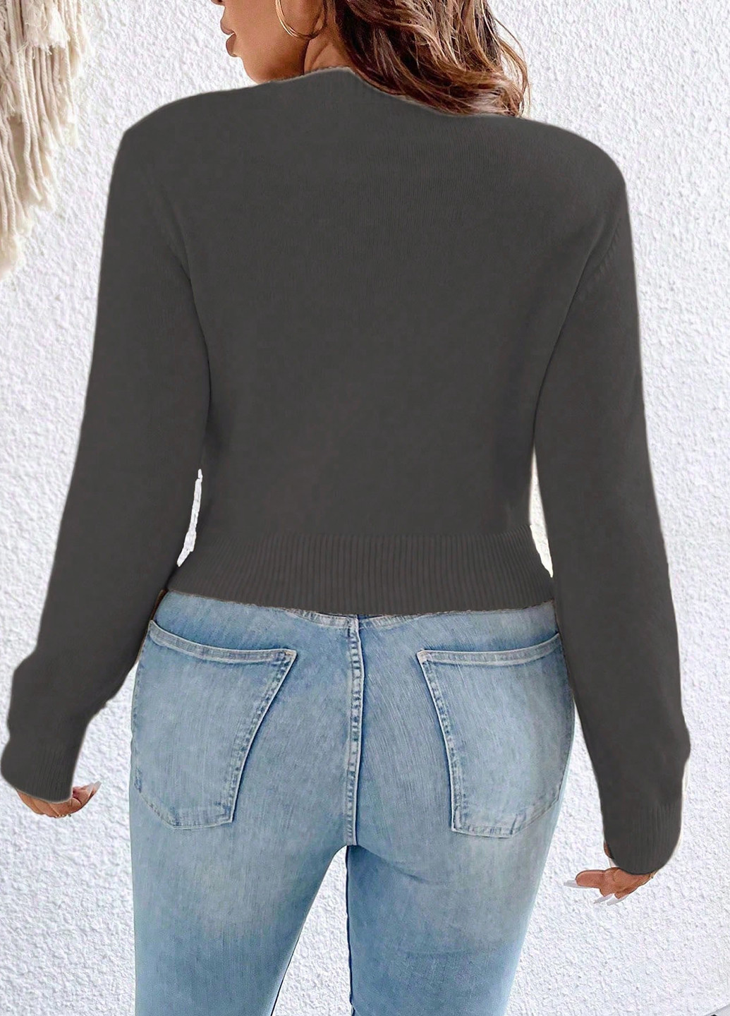 Темно-сірий демісезонний джемпер джемпер SHEIN