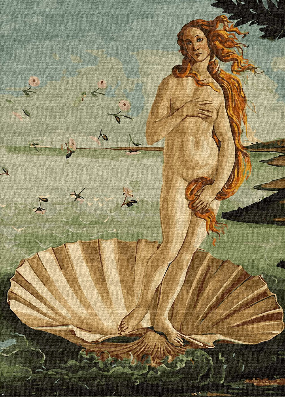 Картина за номерами. Народження Венери ©Сандро Боттічеллі. 40х50см. KHO4824. Ідейка Идейка (253052059)