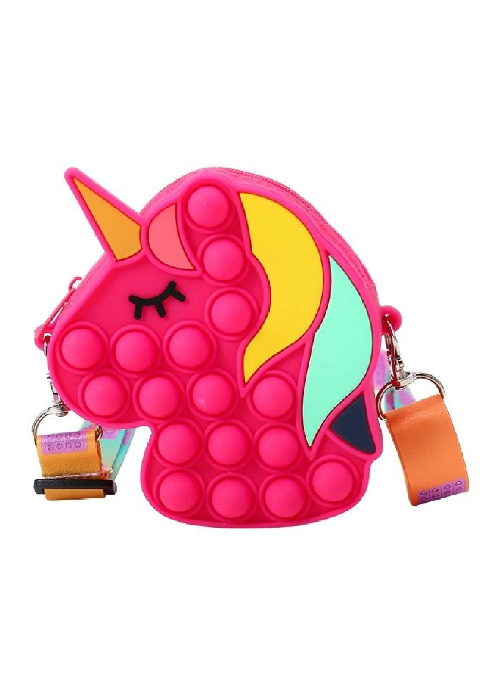 Іграшка сумка гаманець крос-боді антистрес Pop It Simple Dimple силіконова 12.5х4х12 см (473577-Prob) Unbranded (255302471)