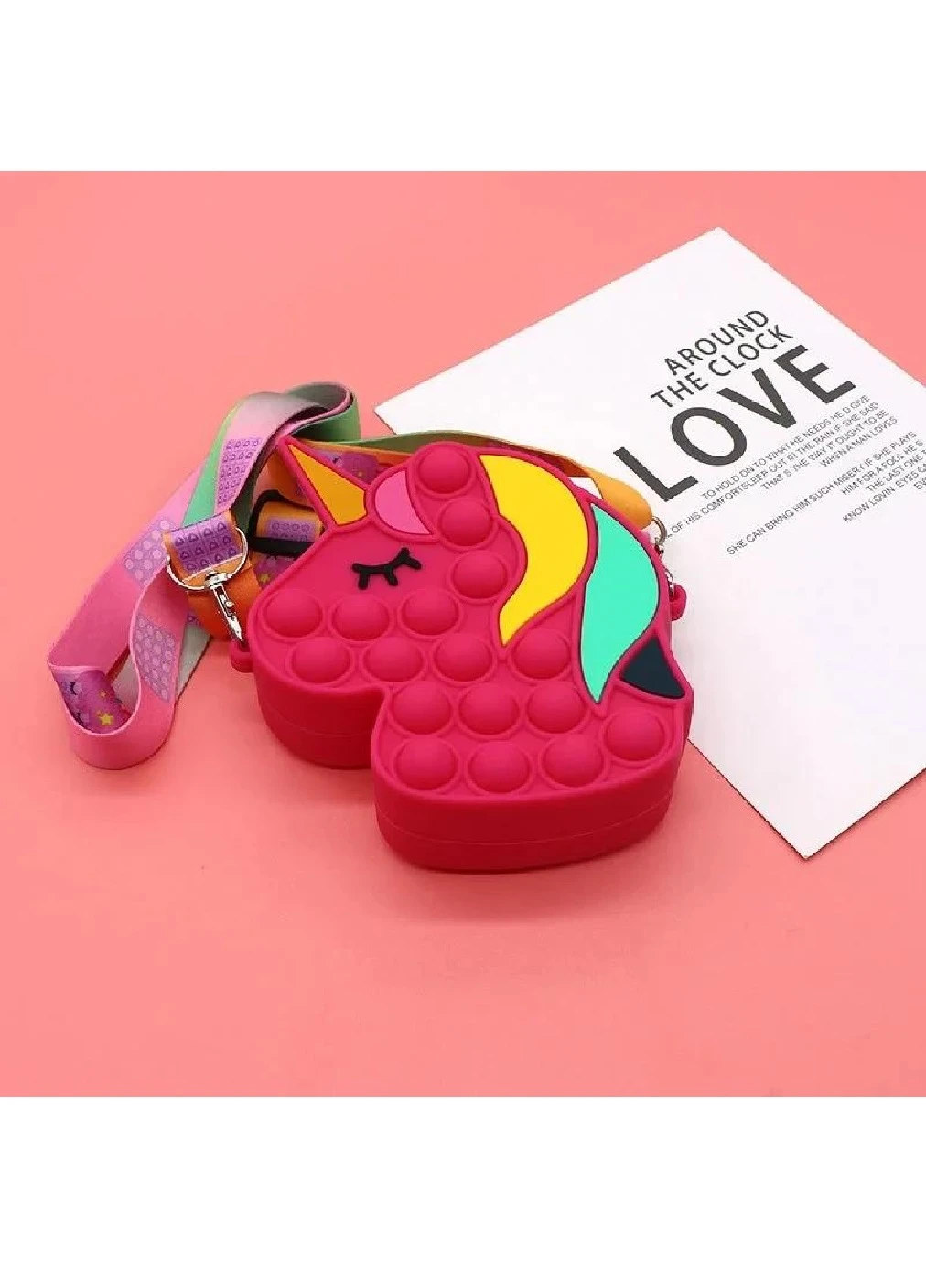 Іграшка сумка гаманець крос-боді антистрес Pop It Simple Dimple силіконова 12.5х4х12 см (473577-Prob) Unbranded (255302471)