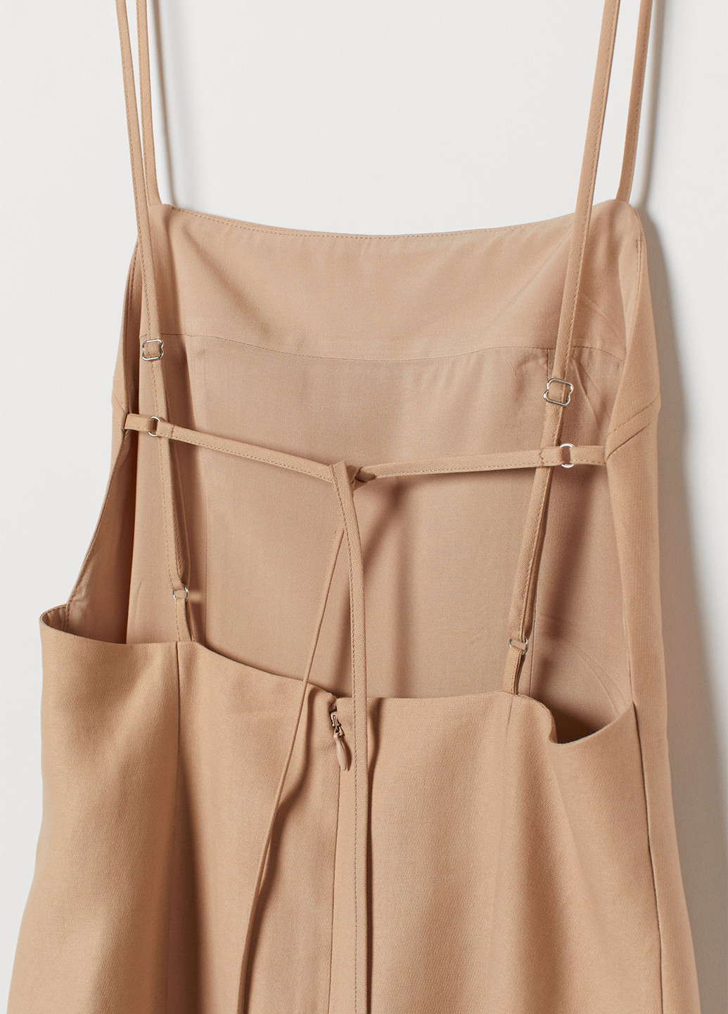 Бежева кежуал сукня з відкритою спиною H&M однотонна